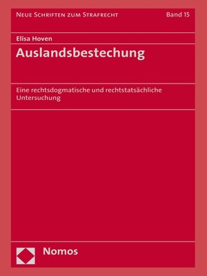 cover image of Auslandsbestechung